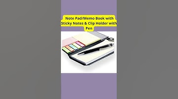 Note Pad/Memo Book with Sticky Notes & Clip Holder with Pen   #short #fyp