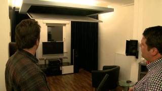 Living Room Cinema with Automatically Deploying Fixed-Frame Screen