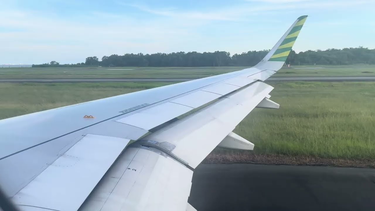 CITILINK Airbus A320-200 Take Off From Sepinggan International Airport, Balikpapan (BPN)