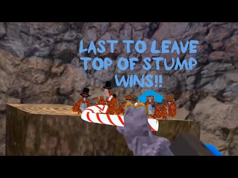 Last to leave top of stump wins!!