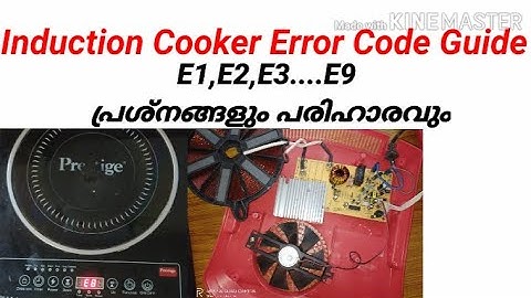 Induction Cooker Error Code Guide