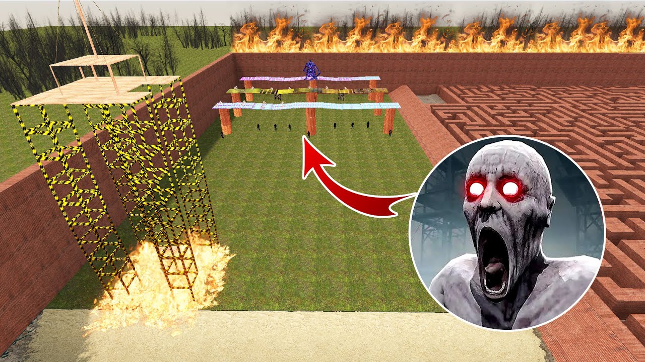 SCP-096 ON THE BIG BRIDGE — GUARDS IN SHOCK! In Garry's Mod