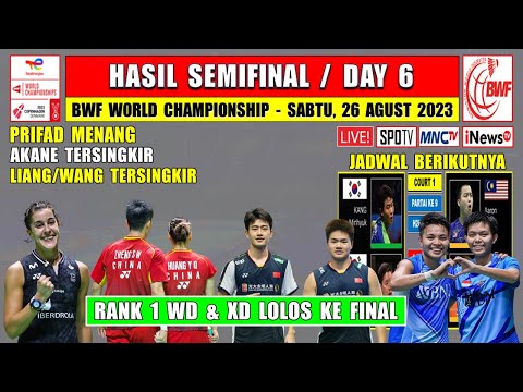 Hasil Semifinal BWF World Championship 2023 Hari Ini ~ AKANE &amp; LIANG/WANG Kalah ~ PRIFAD Menang