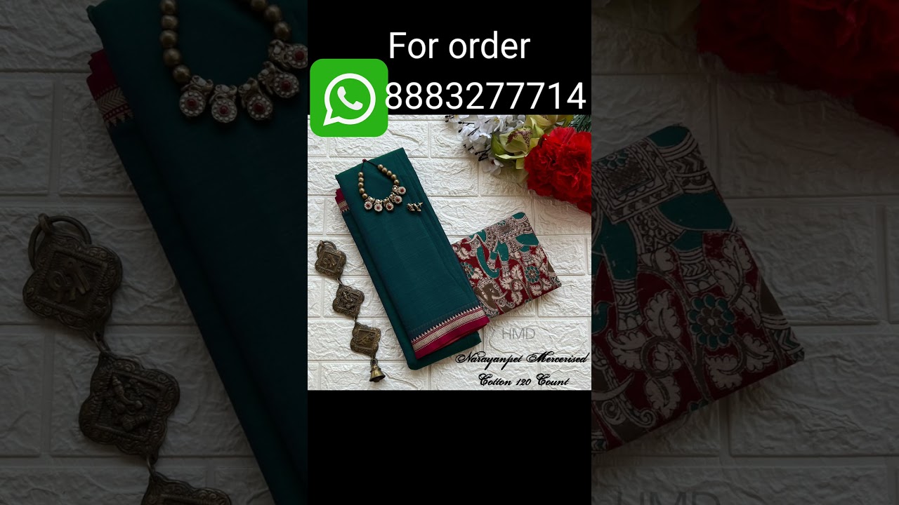 Narayanpet mercerised cotton sarees  