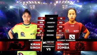 U.P. Nawabs Vs Gujarat Warriors | MTV Super Fight League | Kiran Singh Vs Sonom Zomba | SFL