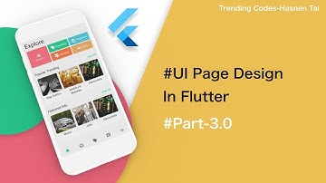 Flutter UI Designing | Complete App Design | Beautiful UI Design In Flutter #part3.0