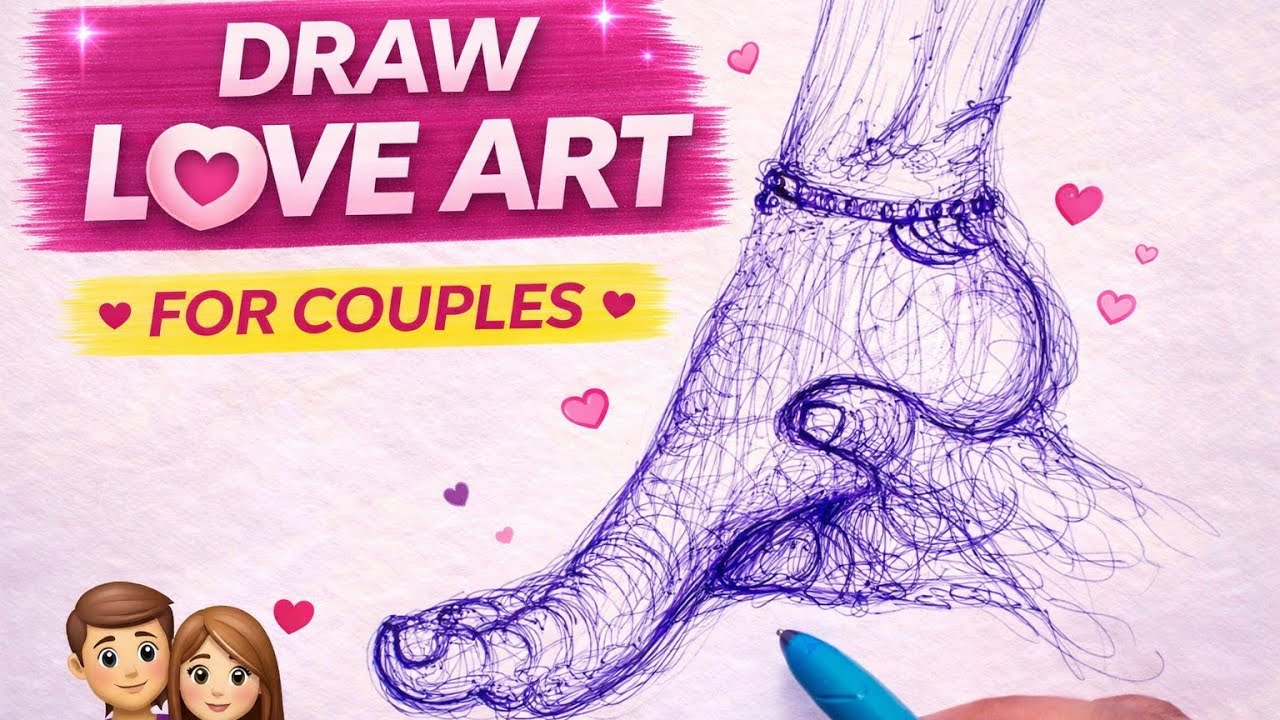 How to draw love Art with pen | scribble art  step by step ✅ 