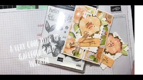 A cool Slide up Gate Fold Card tutorial