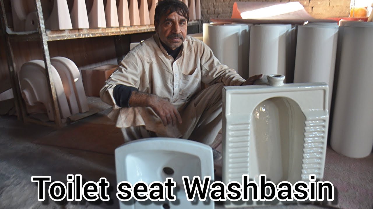 Ceramic washbasin and toilet seat manufacturing process in factory How it made YouTube