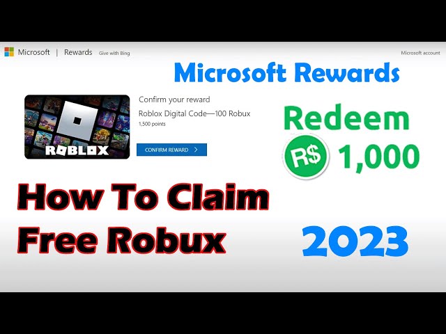 How To Claim Free 100 Robux From Microsoft Rewards 2023 - Flizzyy