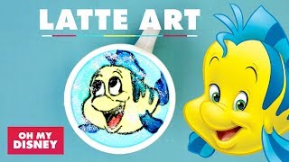 Flounder Latte Art | Sketchbook by Oh My Disney