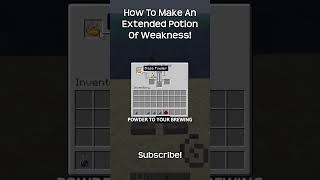How To Make An Extended Potion Of Weakness In Minecraft?!