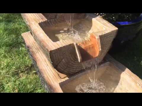 3 Level Wooden Log Water Feature Garden Patio Fountain You 3 Level Wooden Log Water Feature Garden Patio Fountain