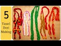 5 Unique Style Tassel/Dori Making || Super Easy || Necklace Back Tassel ||  Full Tutorial