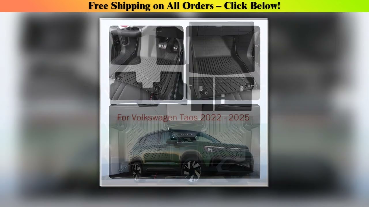 For Volkswagen Taos 2022 2023 2024 2025 All Weather Protection TPE Anti-Slip Automotive Floor Mats