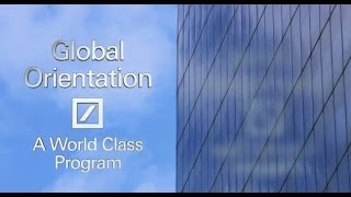 Deutsche Bank Careers - Global Graduate Orientation 2013
