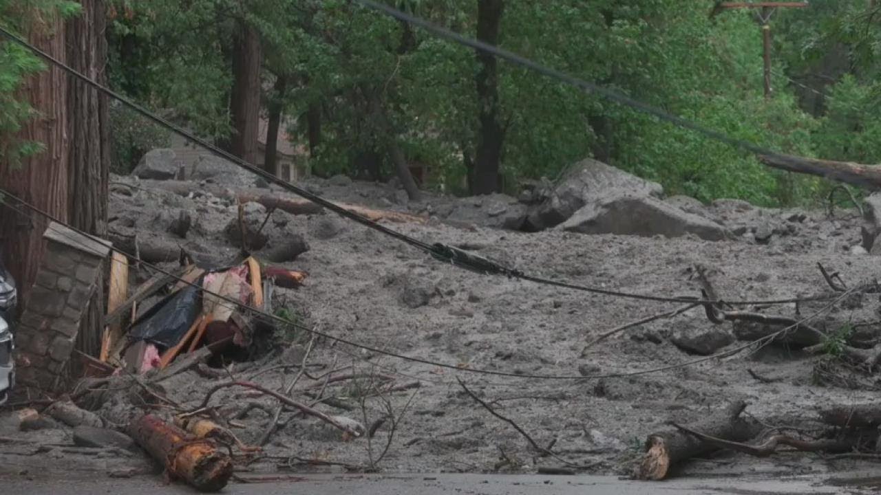 Mudslides, heavy rain hit Inland Empire - YouTube