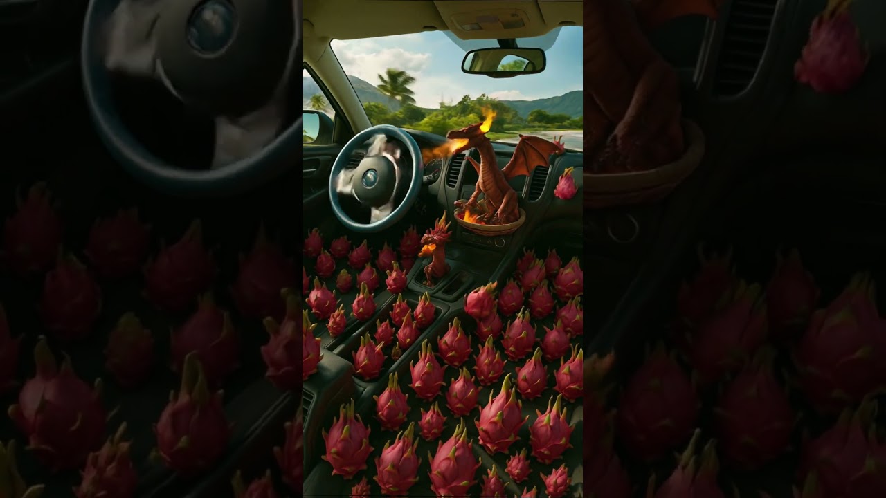 Racing Dragon Fruit🐉 #youtubeshorts #shorts #ai #youtube #cute #like #funny #music #baby #shortsfeed