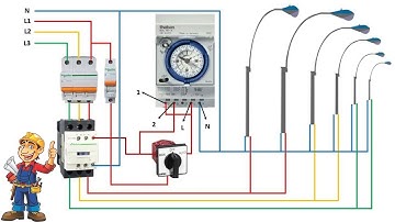 Public Street Lighting Circuit Using Theben Timer