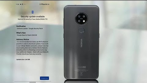 Nokia 7.2 Software Update Google Security Patch Level 2020-8