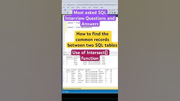 How to find the common records between two sql tables #shorts #coding #sql #sqlqueries #sqlserver