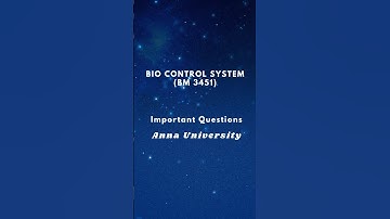 Bio Control System (BM 3451)|Important Question#annauniversity  #bmelectric #bme#problemsolving