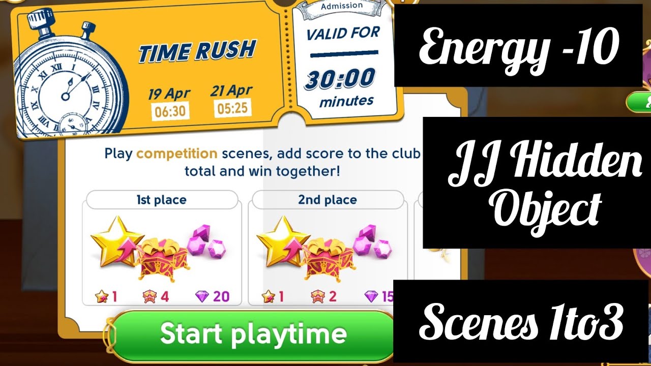 June'S Journey | Time Rush Competition | 19,20,21/April/22 | Energy -10