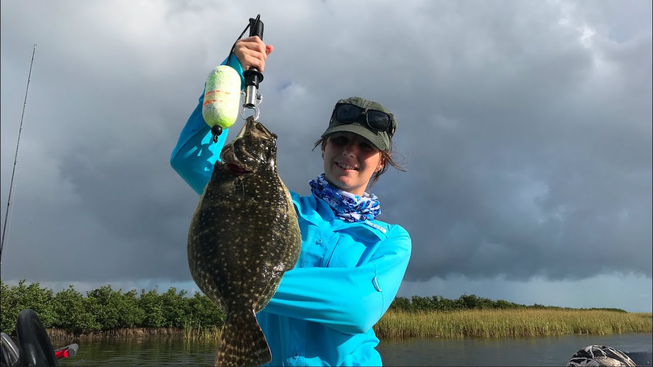 Her First Flounder YouTube