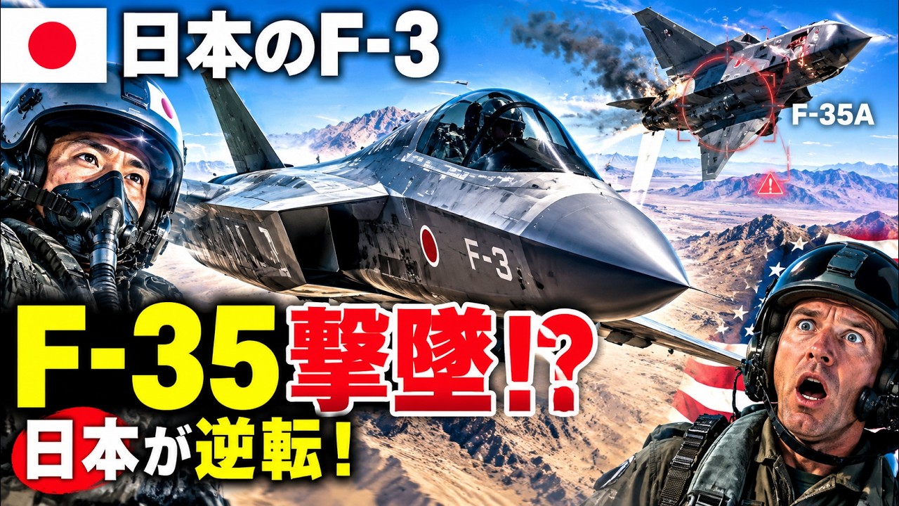 【衝撃】米空軍が絶句…！日本が極秘裏に開発した「F-3戦闘機」が、ネバダの空でF-35Aを圧倒し世界の常識を完全破壊した日