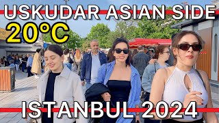 Turkiye🇹🇷Istanbul Asian Side Uskudar District Kiz Kulesi Walking Tour Travel Guide |4K