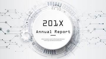 White and black circuit report PowerPoint template