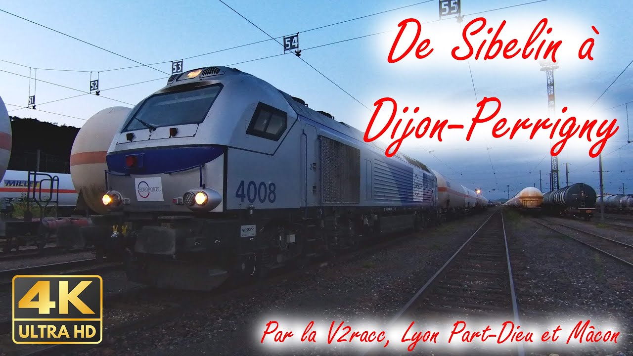 [Cab Ride] [4K] En cabine de Sibelin à Dijon-Perrigny via V2Racc, Lyon Part-Dieu et Mâcon