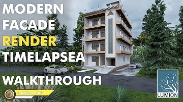 🏢 Stunning Facade Rendering + Walkthrough | Lumion Timelapse + Material Settings Explained! 🔥