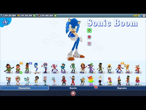 Sonic Boom In Subway Surfers Mod All Characters Unlocked All Boards Android Gameplay Guard Chase