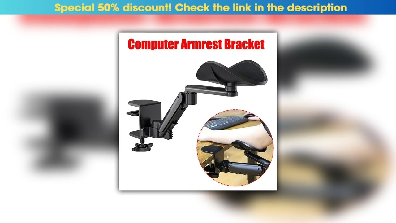 Hot Picks Computer Desk Arm Rest Bracket Ergonomic Wrist Rest Support For Keyboard Armrest Rack Adj