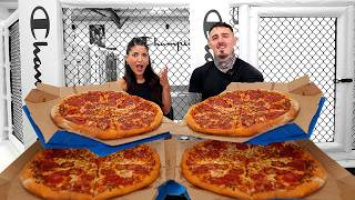 HEAD-TO-HEAD PIZZA EATING CHALLENGE Vs.UFC HEAVYWEIGHT CHAMPION@tomaspinallofficial | @LeahShutkever Details