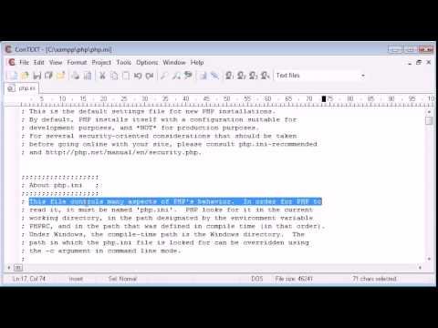 Beginner PHP Tutorial   7   The php ini File