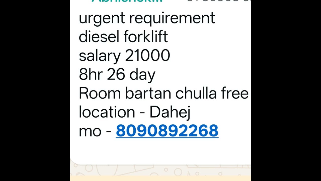 forklift operator job in Gujarat 