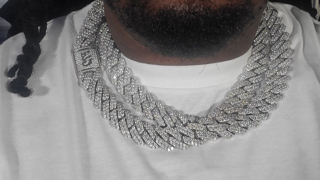 shop gld an driptalkjewelry 19mm white gold cuban link chain YouTube