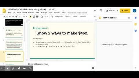Place Value with Decimals...using Money - Google Slides