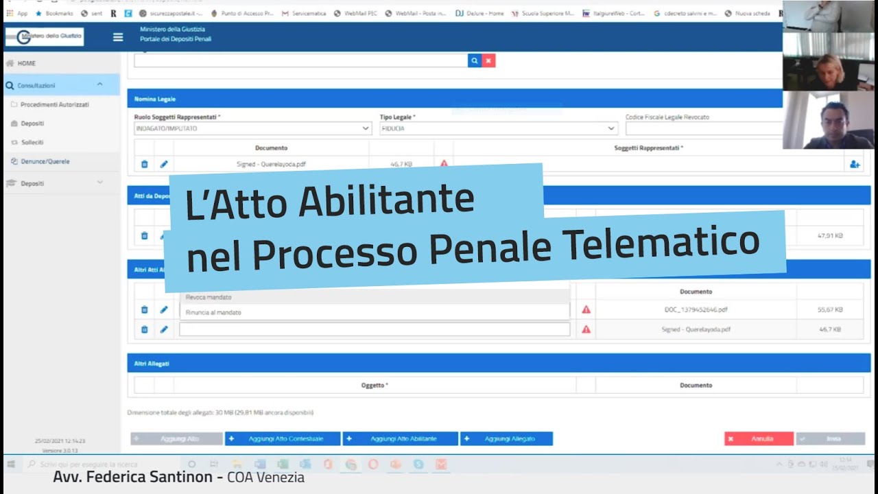 Atto Abilitante - Processo Penale Telematico