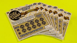 SOOD 1280: 7 OF $2 GOLD RUSH DOUBLER FL Lottery Scratch Tickets