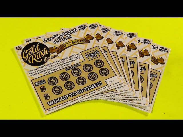 SOOD 1280: 7 OF $2 GOLD RUSH DOUBLER FL Lottery Scratch Tickets