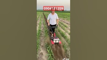 Máy xới mini ba chức năng, xới đất, xạc cỏ và lên luống