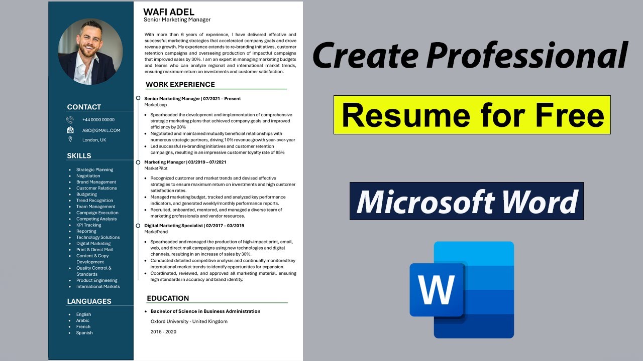 How to Make Resume in MS Word | Professional CV Format for Job