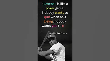 Baseball is like... || Jackie Robinson Quote #motivationdays