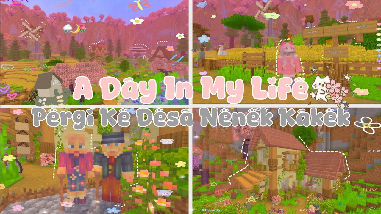 °❀࿔*🏡 A Day In My Life || Mengunjungi Desa Korea Yang Imut! 🌻🎀 #minecraft #kawaiiworld #fypシ  