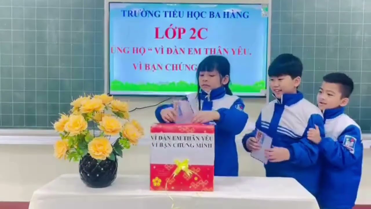 Ủng hộ vì đàn em thân yêu, vì bạn chúng mình lớp 2C