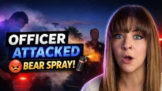 TJ Maxx Shoplifter Attacks Officer with Bear Spray! 🚨 #reaction #reactionvideo