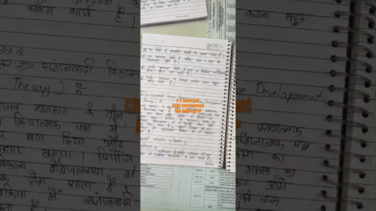 Child development and growing UP question paper with answer sheet